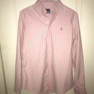 Medium custom fit Ralph Lauren button down shirt